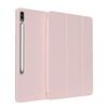 Tri-Fold Stand Smart Wake/Sleep Tablet Cover With Pencil Slot For Galaxy Tab S10 FE+, PU Silicone Anti-Drop Protective Case