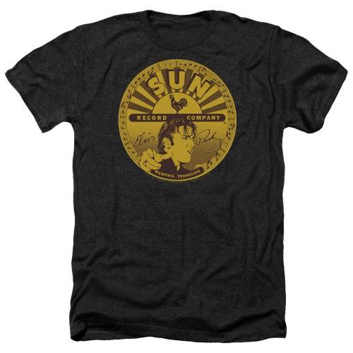 Sun Records Elvis Full Sun Label Adult Heather Black TShirt Unisex T-Shirt