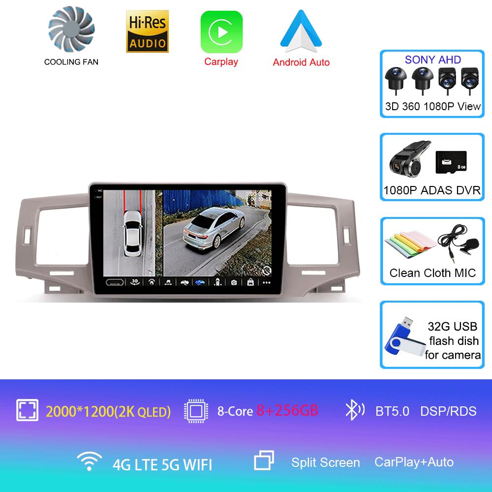 Автомобильный радиоприемник Android 14 Carplay Auto Multimedia Player для Toyota Corolla 9 E120 2004-2006 WIFI+4G Автомагнитола Стерео 2din Головное устройство