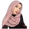 Full Cover Islamic Headscarf Solid Color Sequin Wraps Shawl Muslim Hijab Turban Cap  Girls