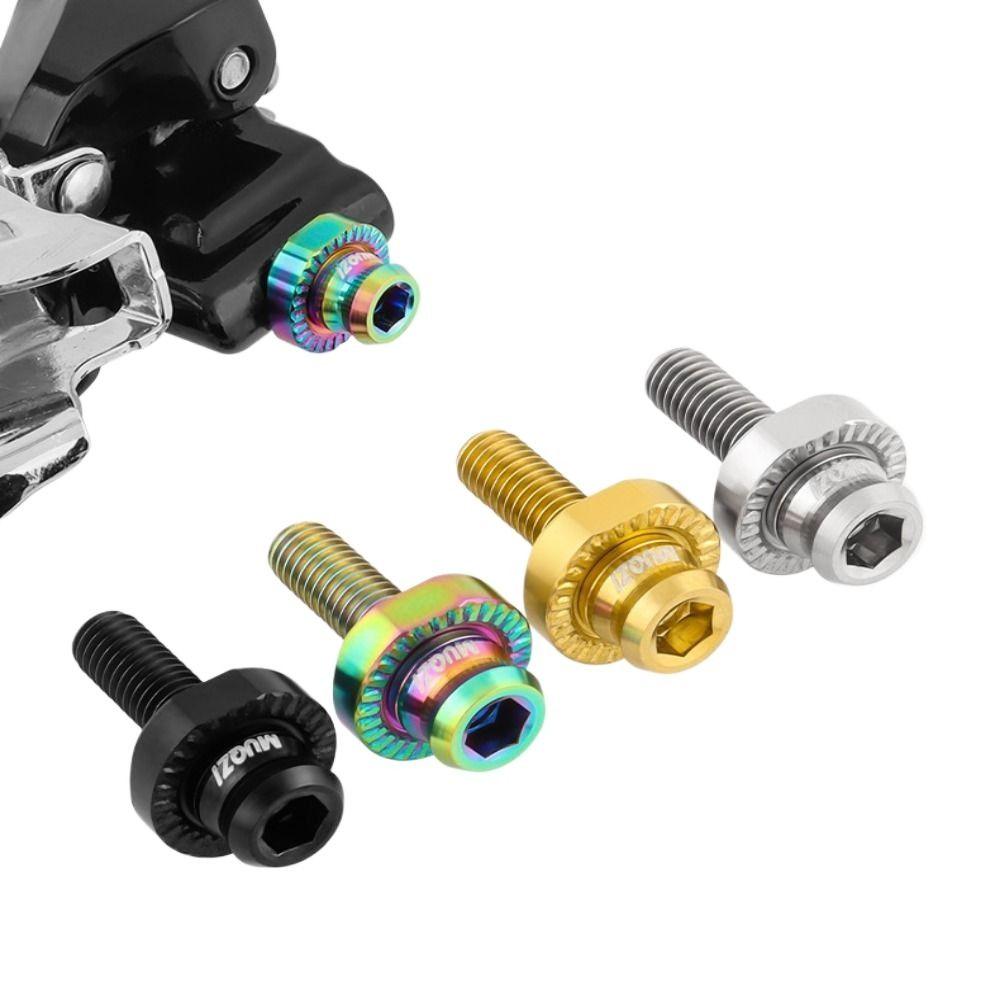 Arc-shaped Bike Frame Fixing Screws Titanium Zinc Zinc Alloy Bicycle Fixing Screw Gasket MTB Bike