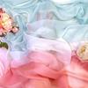 2/4/6M Ancient Style Rainbow Gradient Color Chiffon Fabric 30D Organza Tulle Fabric For Diy Hanfu Wedding Dress Stage Decor