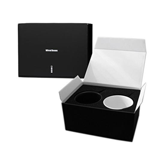 Wired Beans Eternal Mugs, Arita Ware and Mino Ware, Pair Set, Black Matte and White Matte, 240ml, Gift Boxed