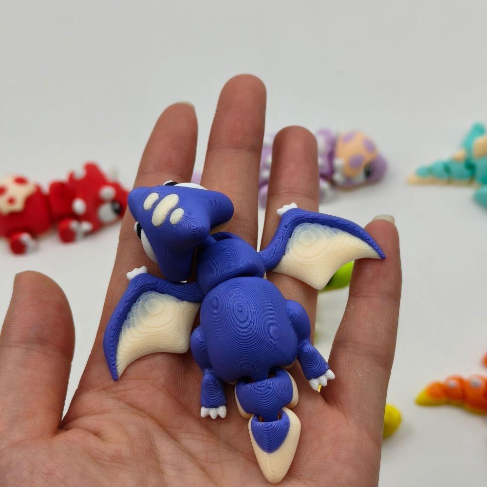3D-печатная милая фигурка детеныша динозавра в скорлупе, игрушки, украшение для дома, подвижные суставы, реалистичные глаза, животное, настольный декор, подарок для детей