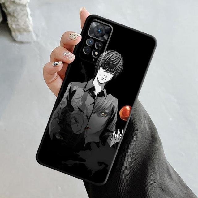 Чехол с подсветкой аниме Death Note L для Xiaomi Redmi Note 11t 11s 11 10 8 Pro 9 9s 9t 8t для Mi 10 8 9a 9c 10c 12c K40 K60