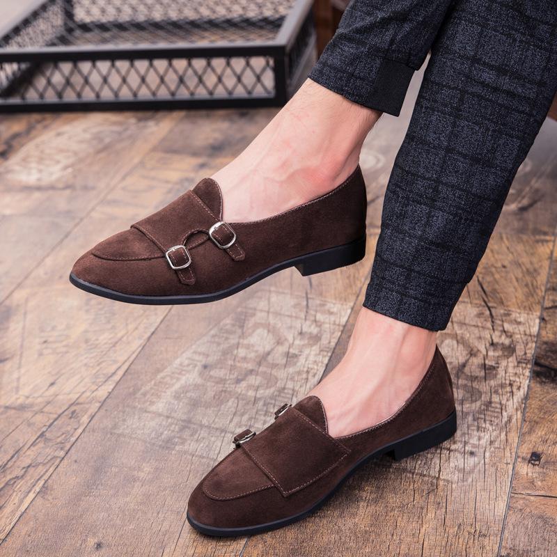 Туфли с двойным ремешком Monk Brown Dress Loafers Мужские туфли Итальянское свадебное платье 2024 Офисные туфли для парикмахеров Мужские формальные платья