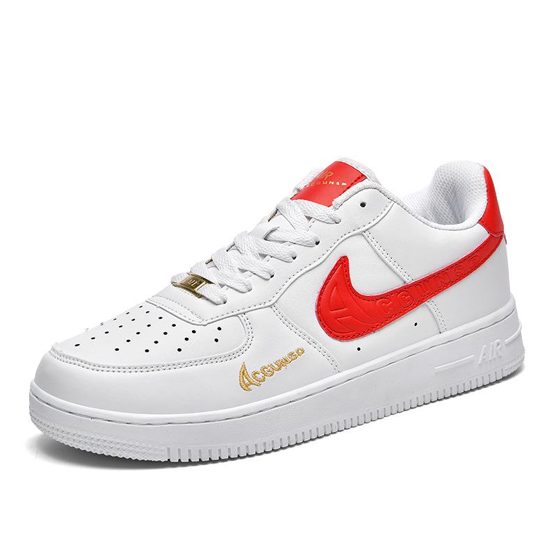 Putian AJ Air Force 1 Низкие Белые/Черные/Золотые Универсальные Повседневные Кроссовки для Мужчин и Женщин