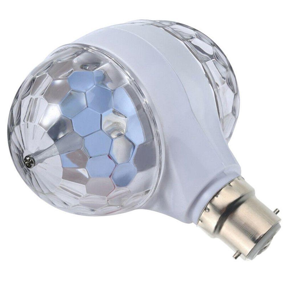 Hot Christmas Party 6W LED B22 E27 Crystal Ball Rotating Bulb Stage Light Bulb Disco Lamp