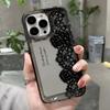 Черный кружевной чехол для iPhone 17 16 15 14 13 12 11 Pro Max Ударопрочный Мягкий чехол-накладка для телефона 13 Pro Max 15 16 17 Air