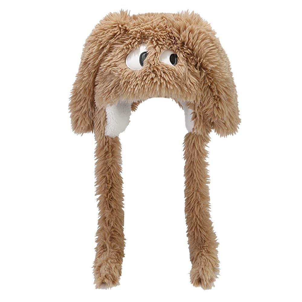 Шнуровка Длинная щенячья шапка Зимняя мультяшная шапка Мягкая плюшевая шапочка для взрослых