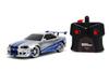 Jada Toys Fast Furious 2002 Nissan R34 Remote Control Car Toys for Kids and Adults & 124 GT-R RC, 2.4GHz,