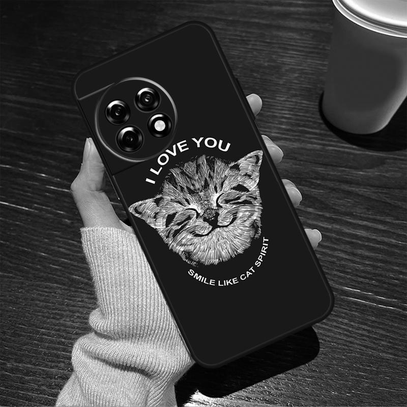 Funny Cat Art Case For OnePlus 15R 13R 12R 10R 8T 10T 13T 15 13 12 11 9 10 Pro Nord CE 5 4 3 2 Lite N20 N30