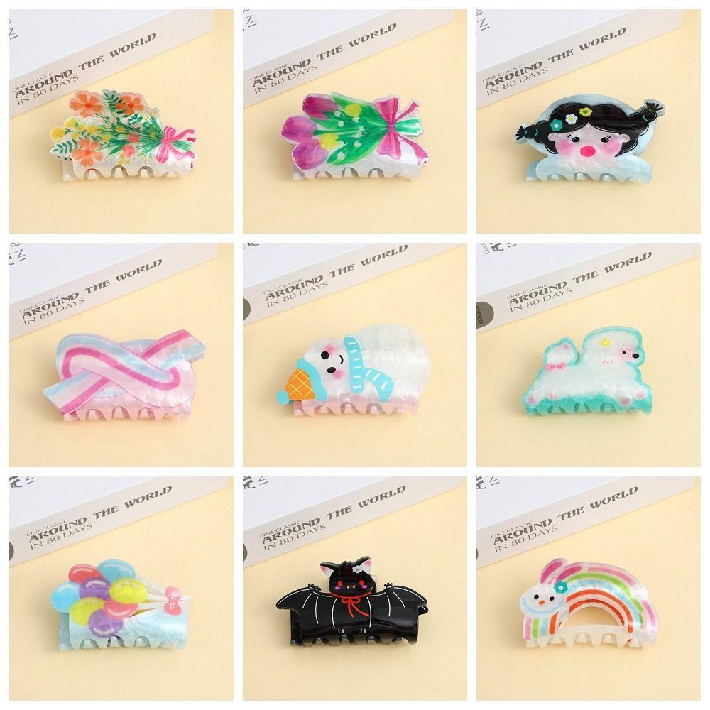 Rabbit Flower Hair Claw Acrylic Dog Shark Clip Cute Animal Hair Clip Female