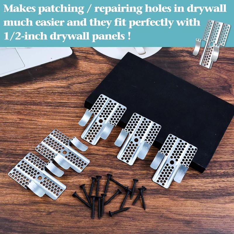 10/20 шт. Зажимы для ремонта гипсокартона, набор для заделки стен с 20/40 винтами для листов толщиной 1/2 дюйма, профессиональное решение для ремонта отверстий в гипсокартоне