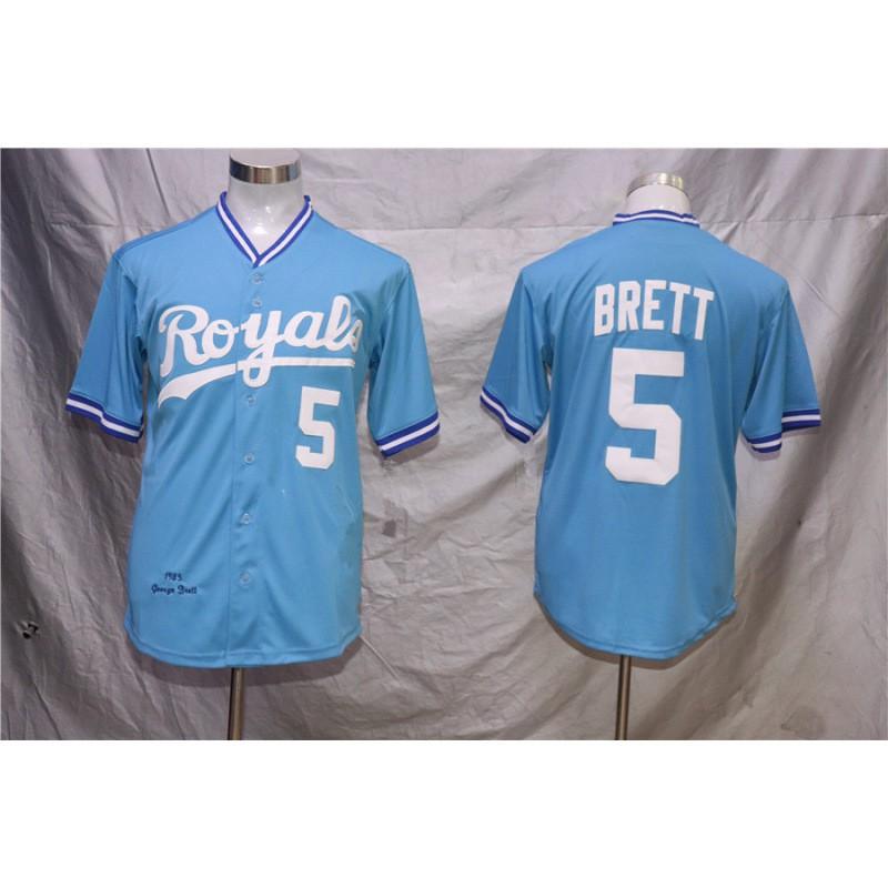 Kansas City Royals Mens Embroidered Fan Edition Baseball Jersey Premium Fit Cotton Blend