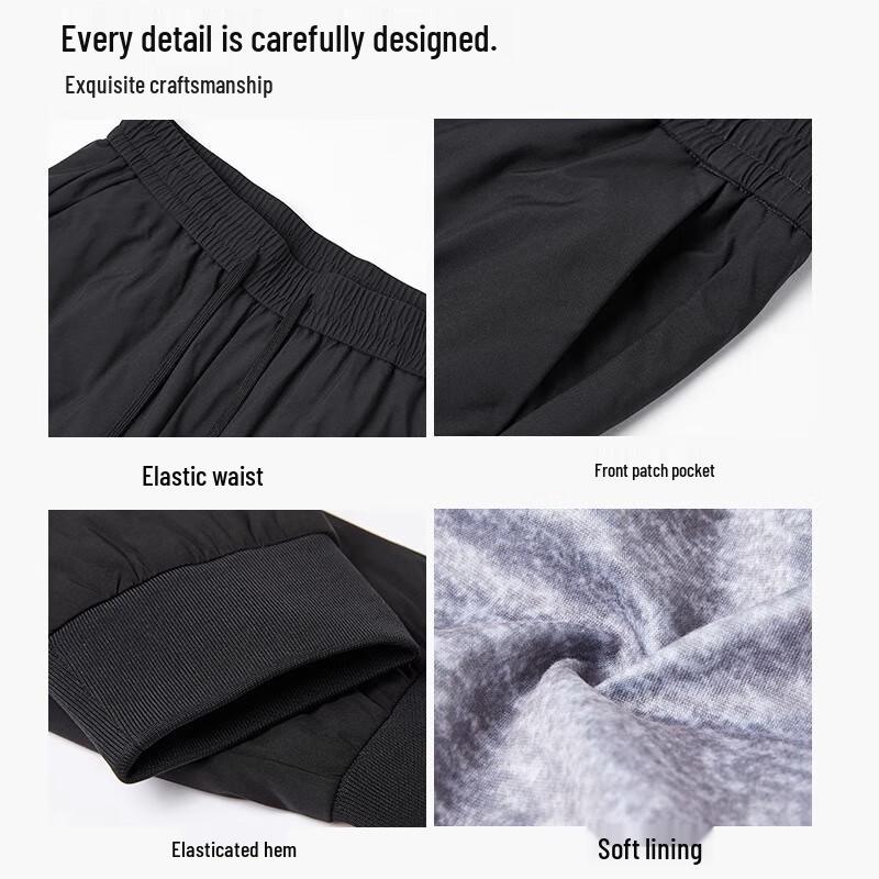 Langsaha Men's Winter Cuffed White Duck Down Thermal Pants