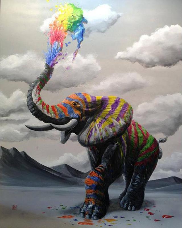 5D Алмазная вышивка Слон Полный квадратный круглый вышивка крестиком Алмазная картина Животное Мозаика Рукоделие Украшение дома