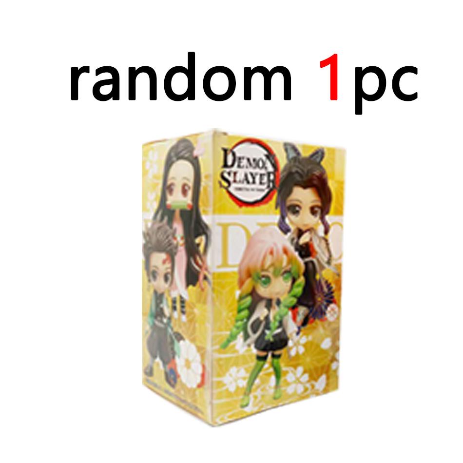 Demon Slayer 8Pcs/Set Q Version Figures Tanjiro Nezuko Rengoku Mitsuri PVC Collectible Model Toy Gift for Anime Fans