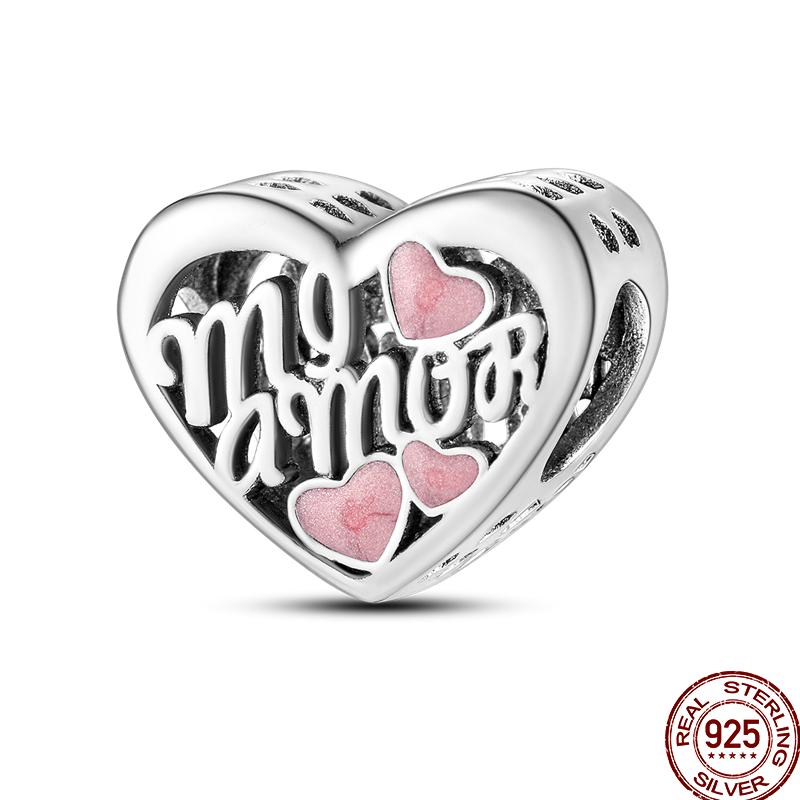 Copper Pure Pink Love Puppy Pet Pink Perfume Pendant Beads Suitable For 3Mm Original Bracelet Diy Jewelry