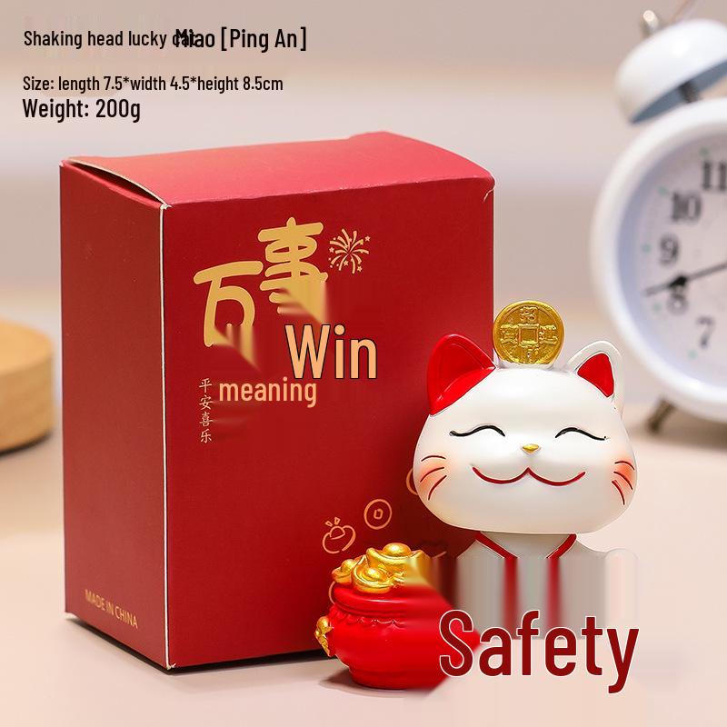 Счастливый кот смола держатель для мобильного телефона - Милое украшение для офисного стола, подарок