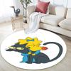 Maggie Simpson pattern round rug,Carpet Rug for Living Room Bedroom Playroom ,Non-slip Floor Mat,Holiday Gifts and Birthday Gifts.