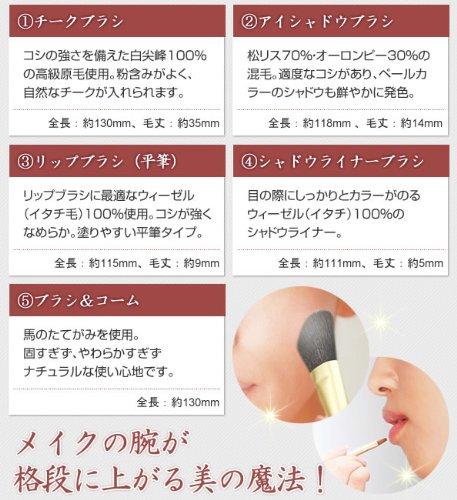 Набор кистей для макияжа Kumano Brush Heart of the Brush KFi-R105