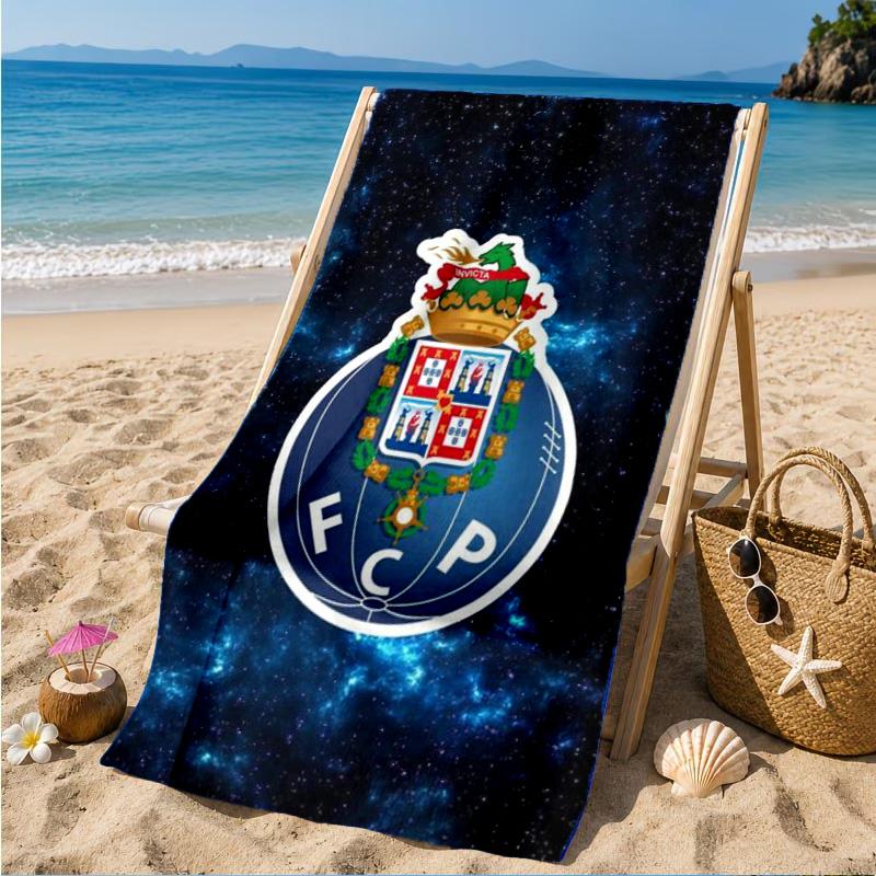 Fc Space Emblem Printed Microfiber Beach Towel, Soft And Absorbent, Quick-Dry, Ideal for Summer Travel, Beach Essential, Swimming Pool