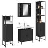 VidaXL Bathroom Cabinet Set 4 Pcs, Cupboard with Mirror, Vanity Unit with Adjustable Feet, Industrial, 3214770