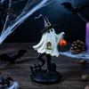 Жуткое Хэллоуинское Настольное Украшение Фигурка Призрака из Смолы Винтажное Милое Держащее Прочную Статую Тыквенный Фонарь для Декора Домашнего Стола В Помещении Реалистичное Ремесло