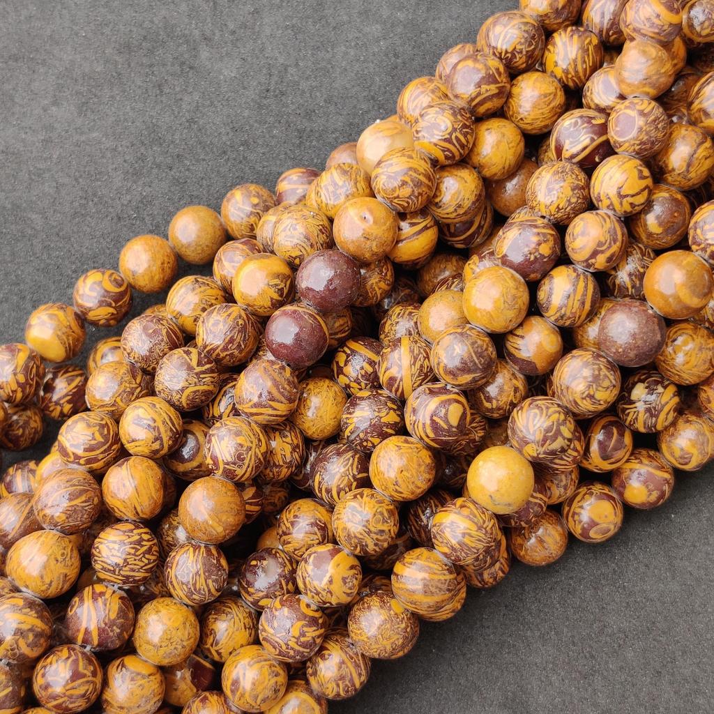 Бусины яшмы высшего качества из натуральной кожи слона Мариам, бусины из драгоценных камней, свободные бусины длиной 14–15 дюймов, бусины размером 6 мм, 8 мм, 10 мм.