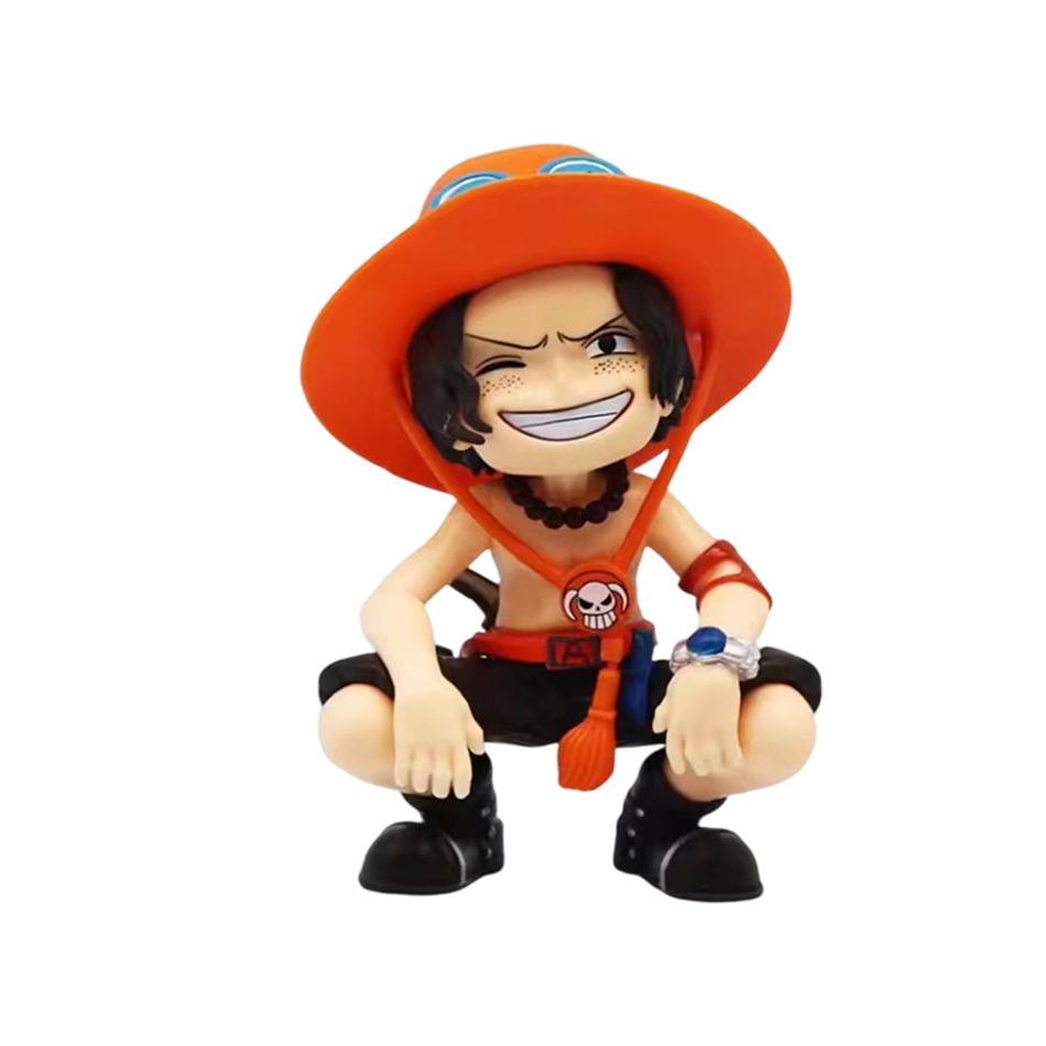 ONE PIECE  Набор из 6 шт. Аниме 12-15 см Монки Д. Луффи Q-Версия ПВХ Модель Настольное Украшение для Автомобиля Подарок на День Рождения Рождество для Детей Игрушки