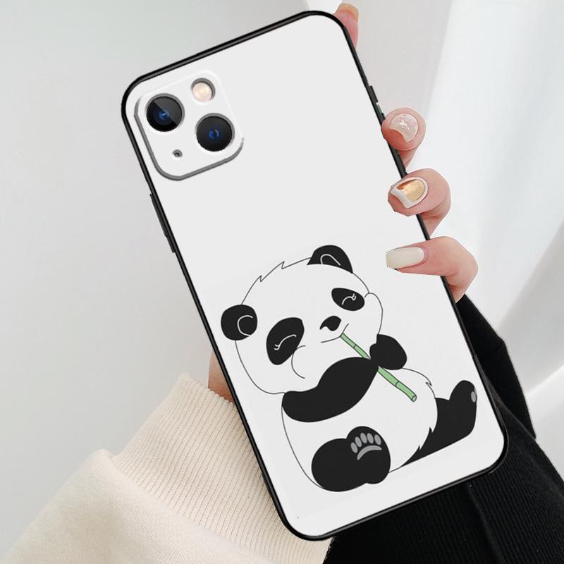 Мультяшный чехол для телефона с пандой для iPhone 17 Pro Max 15 14 13 11 12 16 Pro Max mini 15 16 Plus 16e 17 Air Cover