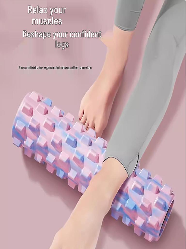 EVA Camouflage Foam Roller 45CM: Spiked Massage Roller for Pilates, Muscle Relaxation, Yoga, and Back Opener