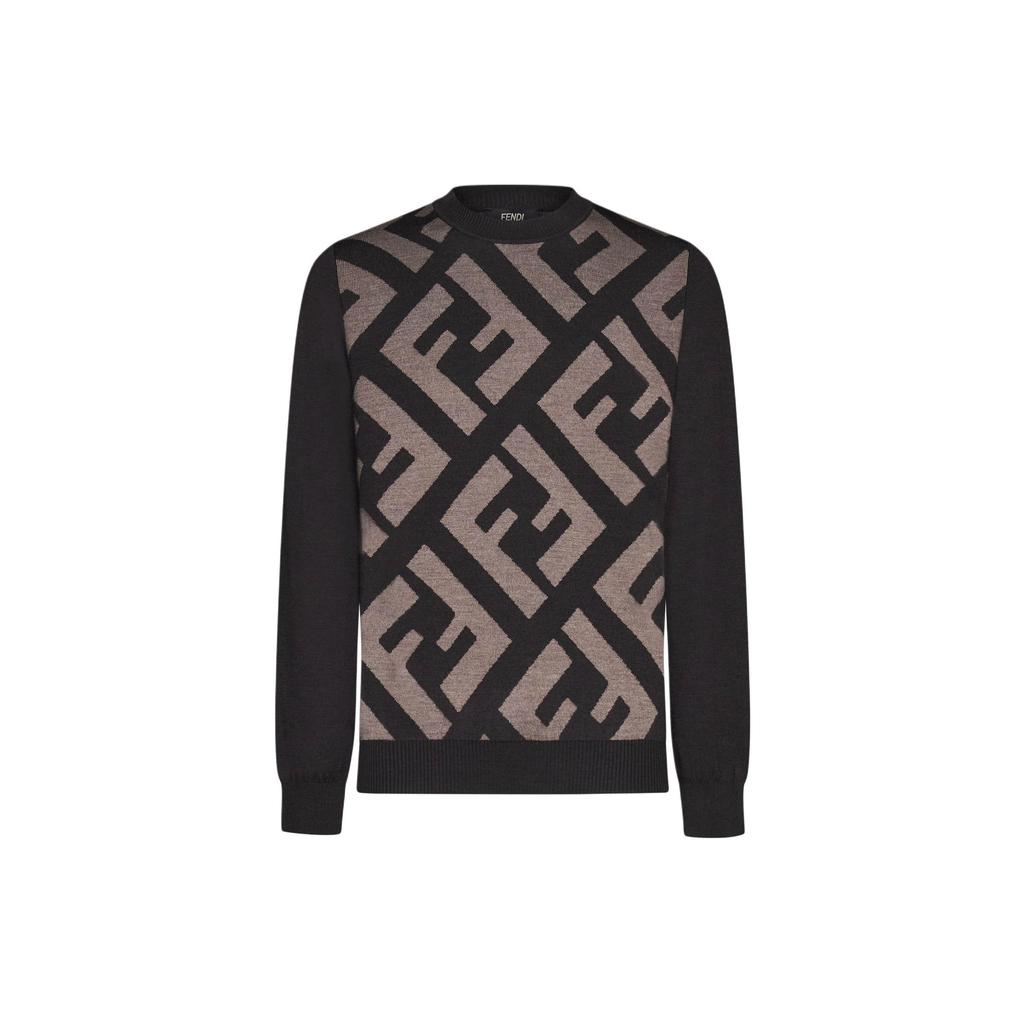 FENDI FF-jacquard Wool Jumper FZX091APJKF1M2Q