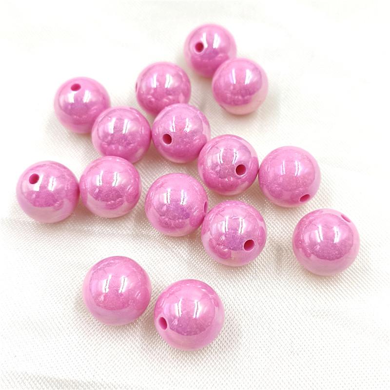 Round 14mm Accessories Materials Loose Beads Acrylic AB Magic Color Handmade DIY Bracelet Earring Making 10pcs Delicate Jewelry