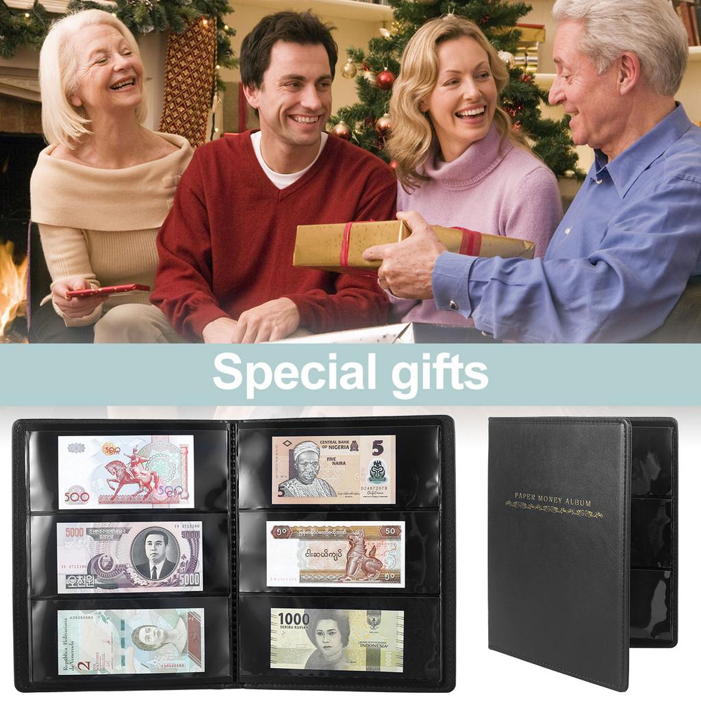 Альбом для коллекции банкнот Мировая валюта, Держатели для долларовых купюр для коллекционеров, Классический альбом-биндер для хранения бумажных денег