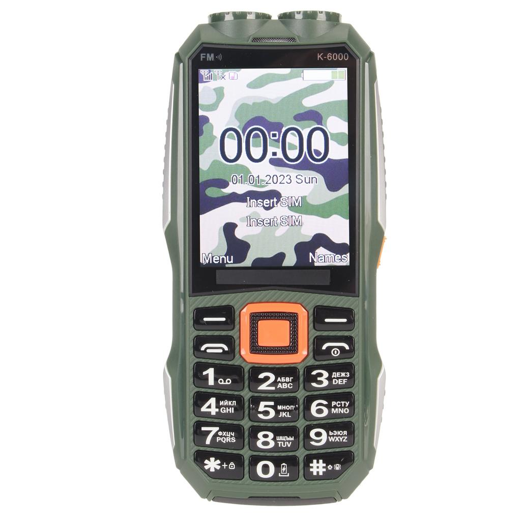 2G сотовый телефон разблокирован две SIM-карты большой 2,8-дюймовый HD-экран 6800 мАч большие кнопки сотовый телефон для пожилых людей