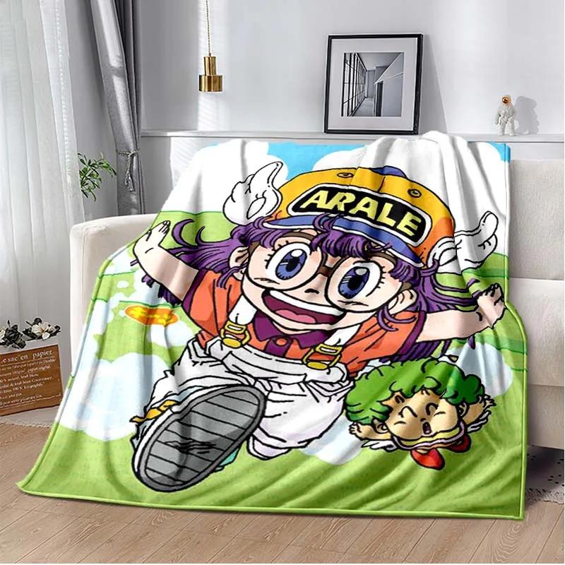DR-Slump-Arale Cartoon Throws Blanket Kids Super Soft Cute Blankt for Travel Couch Sofa Picnic Bed Flannel Blanket Birthday Gift