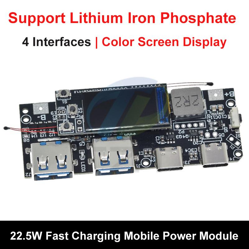 1/3PCS QC4.0 QC3.0 LED Dual USB 5V 4.5A 22.5W Micro/Type-C USB Mobile Power Bank 18650 Charging Module Temperature Protection