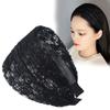Personality Flower Lace Mesh Hair Band Wide Side Hair Hoop Headbands for Women Lace Headwear Wide Headband Girls