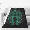 Great Cthulhu Super Soft Blanket Lovecraft Occult Horror Camping Bedding Throws Winter Cute Flannel Bedspread Sofa Bed Cover