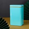 Metal Retro Square Tea Can Candy Food Storage Case With Lid Packaging Box Containers