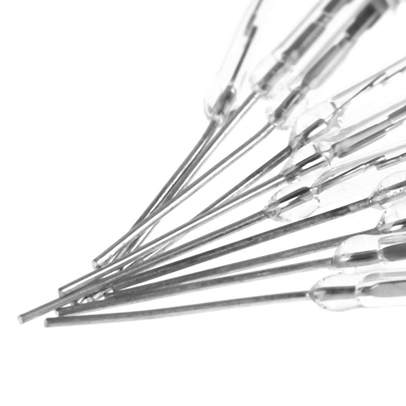 10Pcs 14Mm Glass Magnetic Induction Reed Switch Magswitch Normally Open No