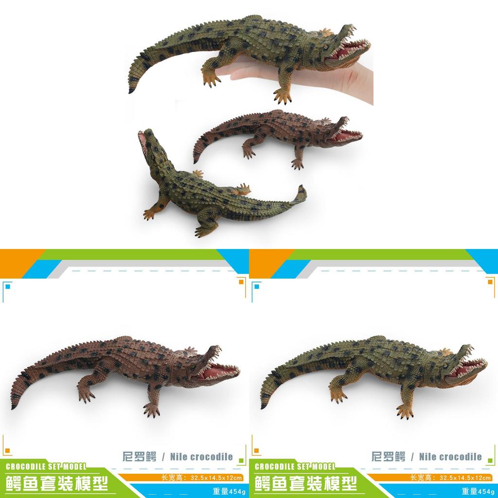 Static Pvc Crocodile Figurine For Childrens Educational Decor And Playroom Gift