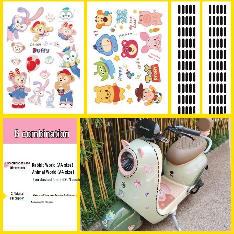 Cute Little Wing Decorative Rear Sticker for No. 9 Q85C/Q80 Electric Scooters
