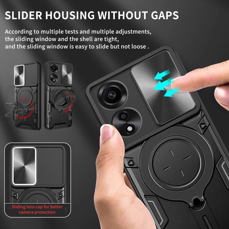 Для Motorola Moto G54 5G G84 G14 чехол противоударный защитный чехол для слайдера защитный чехол для Moto G 54 84 14 металлическое кольцо держатель задняя крышка