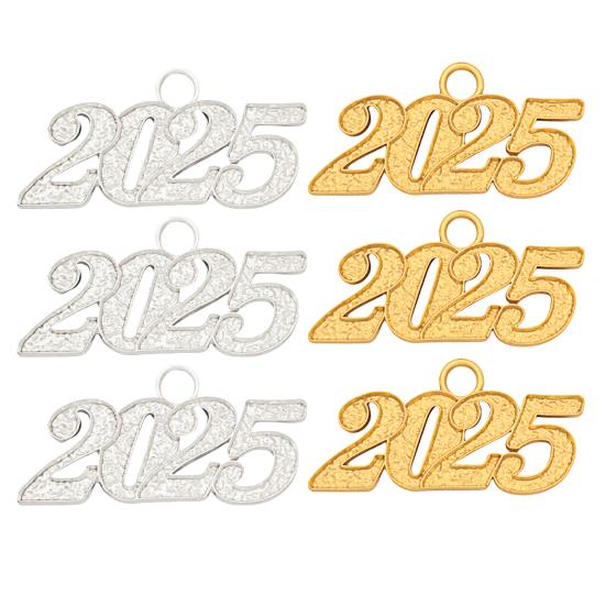 50 шт. DIY 2025 Подвеска для шляпы, браслета, ожерелья, ювелирного аксессуара, шарма, новогоднего подарка, набор для творчества, подвеска в виде цифры, мини-ювелирные изделия, печатки, шармы