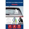 Наклейка Respect for Bikers - Крутая наклейка с изображением мотоциклиста для автомобиля/мотоцикла