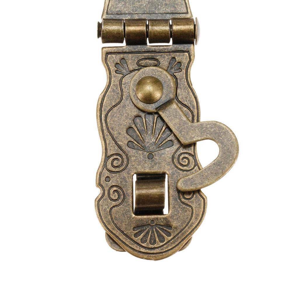 Винтажный старый замок, деревянная коробка, тумблер, античная бронза, Пряжки для подарочной коробки, застежка-защелка, узор, резной цветок, книжный замок 71*24 мм