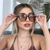 New Vintage Women Sunglasses Men Square Shades Brand Designer Unisex Sun Glasses Black Lense Male Female Eyewear Uv400